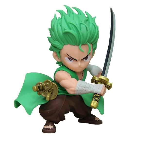 Njube Anime Figures Q Version Roronoa Zoro Figure Dolls Static Model PVC Material Toy Decoration Collection Gift