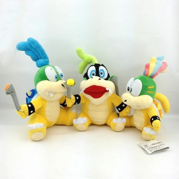 Njube Anime Iggy Lemmy Larry Soft Plush Koopa Dolls New 7 Incheses (3pcs/Set)