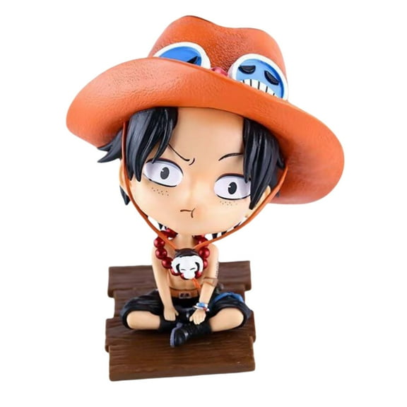 Njube Q Version Ace Figure PVC Action Figure Collection Home Decor Gift Model Toys Anime Figure 5.90 Inch