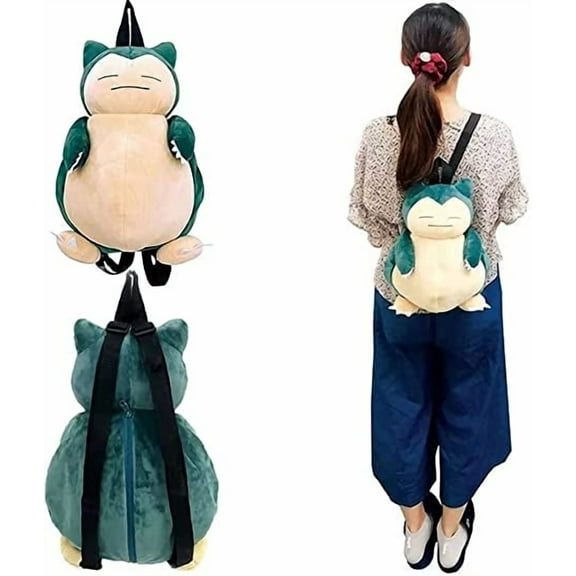 Njube Stuffed Animal Backpack Plush Bag 18*45cm Anime Bags Cartoon Cute Plush Backpack Multi Function Shoulder Bags