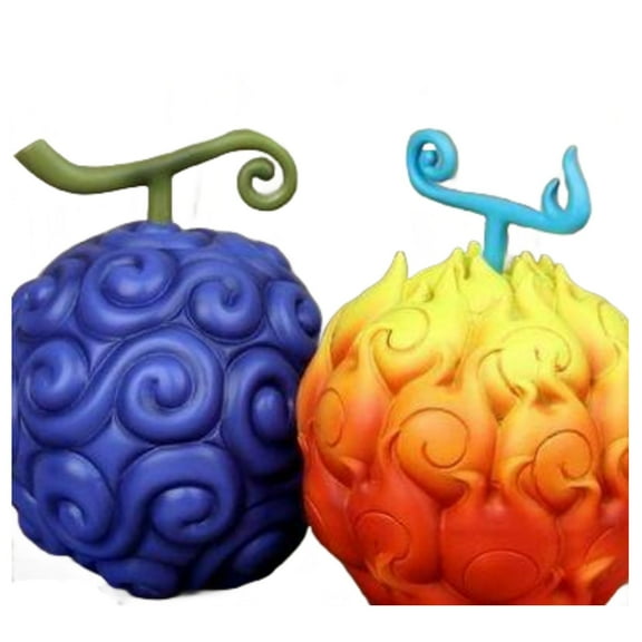 Njube The devil's fruit (Blue&Orange) Anime PVC Statue Decoration Ornaments Gift Collectible Model Gifts Otaku Favorite Anime Collection (2PCS)