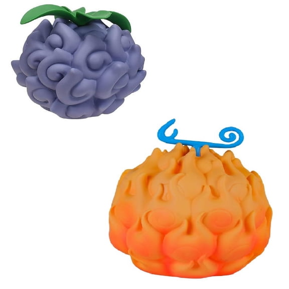 Njube The devil's fruit (Orange&Purple) Anime PVC Statue Decoration Ornaments Gift Collectible Model Gifts Otaku Favorite Anime Collection (2PCS)