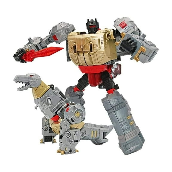 Njube Transformer Toys Deformation Dinoking Volcanicus Grimlock Slag Sludge Snarl Swoop Slash Dinobots Combiner 5 in 1 KO 8.5inAction Figure(Color : Grimlock)