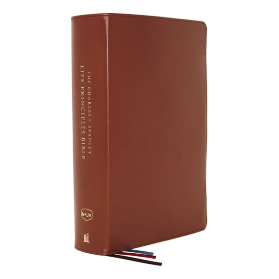 Nkjv, Charles F. Stanley Life Principles Bible, 2nd Edition, Genuine Leather, Brown, Indexed, Comfort Print: Growing in Knowledge and Understanding of God Through His Word (Other)