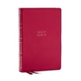 thumbnail image 1 of Nkjv, Compact Center-Column Reference Bible, Dark Rose Leathersoft, Red Letter, Comfort Print, (Hardcover), 1 of 9