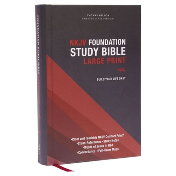 Pre-Owned Nkjv, Foundation Study Bible, Large Print, Hardcover, Red Letter, Comfort Print: Holy Bible, New King James Version (Hardcover) 0785261087 9780785261087