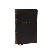 Nkjv, Personal Size Reference Bible, Sovereign Collection, Genuine Leather, Black, Red Letter, Comfort Print Holy Bible, Hardcover