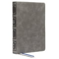 thumbnail image 1 of Nkjv, Reference Bible, Classic Verse-By-Verse, Center-Column, Leathersoft, Gray, Red Letter, Thumb Indexed, Comfort Print: Holy Bible, New King James Version (Other), 1 of 2