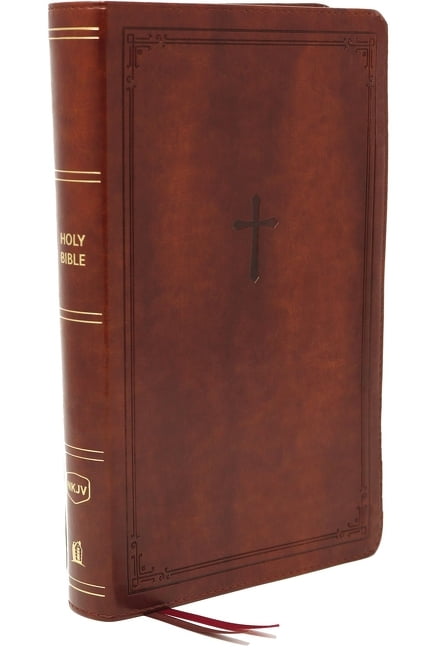 Nkjv, Reference Bible, Personal Size Large Print, Leathersoft, Brown, Red Letter Edition, Comfort Print: Holy Bible, New, (Hardcover)