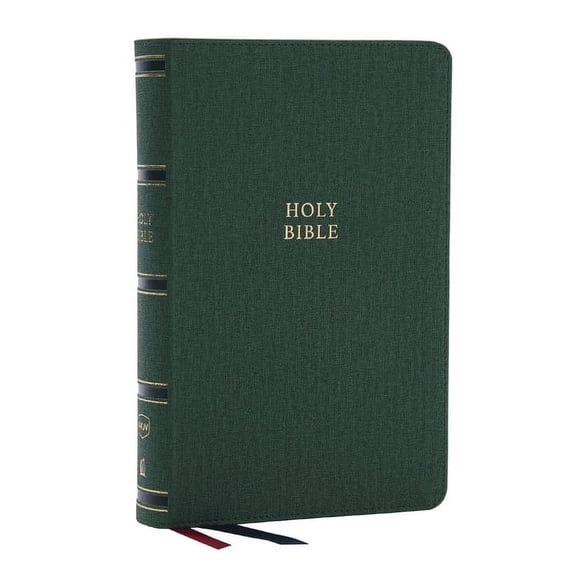 Nkjv, Single-Column Reference Bible, Verse-By-Verse, Green Leathersoft, Red Letter, Comfort Print, (Hardcover)