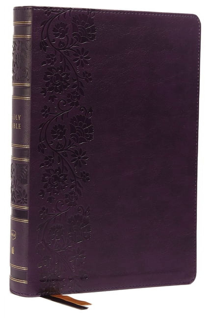 Nkjv, Single-Column Wide-Margin Reference Bible, Leathersoft, Purple, Red Letter, Comfort Print: Holy Bible, New King Ja, (Hardcover)