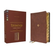 Nkjv, Thompson Chain-Reference Bible, Large Print, Leathersoft, Brown, Red Letter, Thumb Indexed, Comfort Print, Hardcover