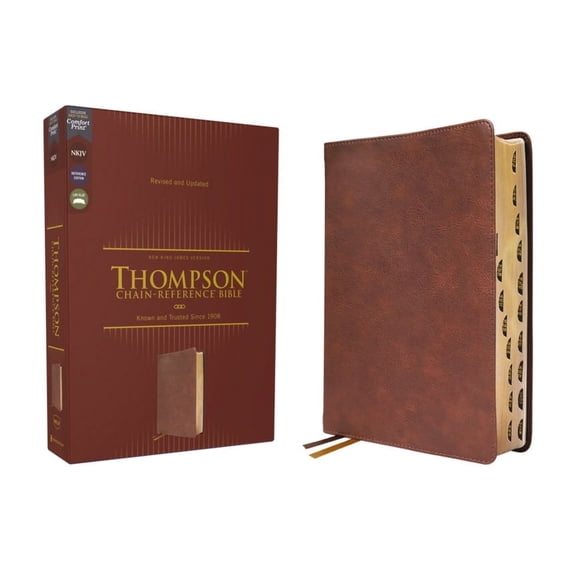 Nkjv, Thompson Chain-Reference Bible, Leathersoft, Brown, Red Letter, Thumb Indexed, Comfort Print, (Hardcover)