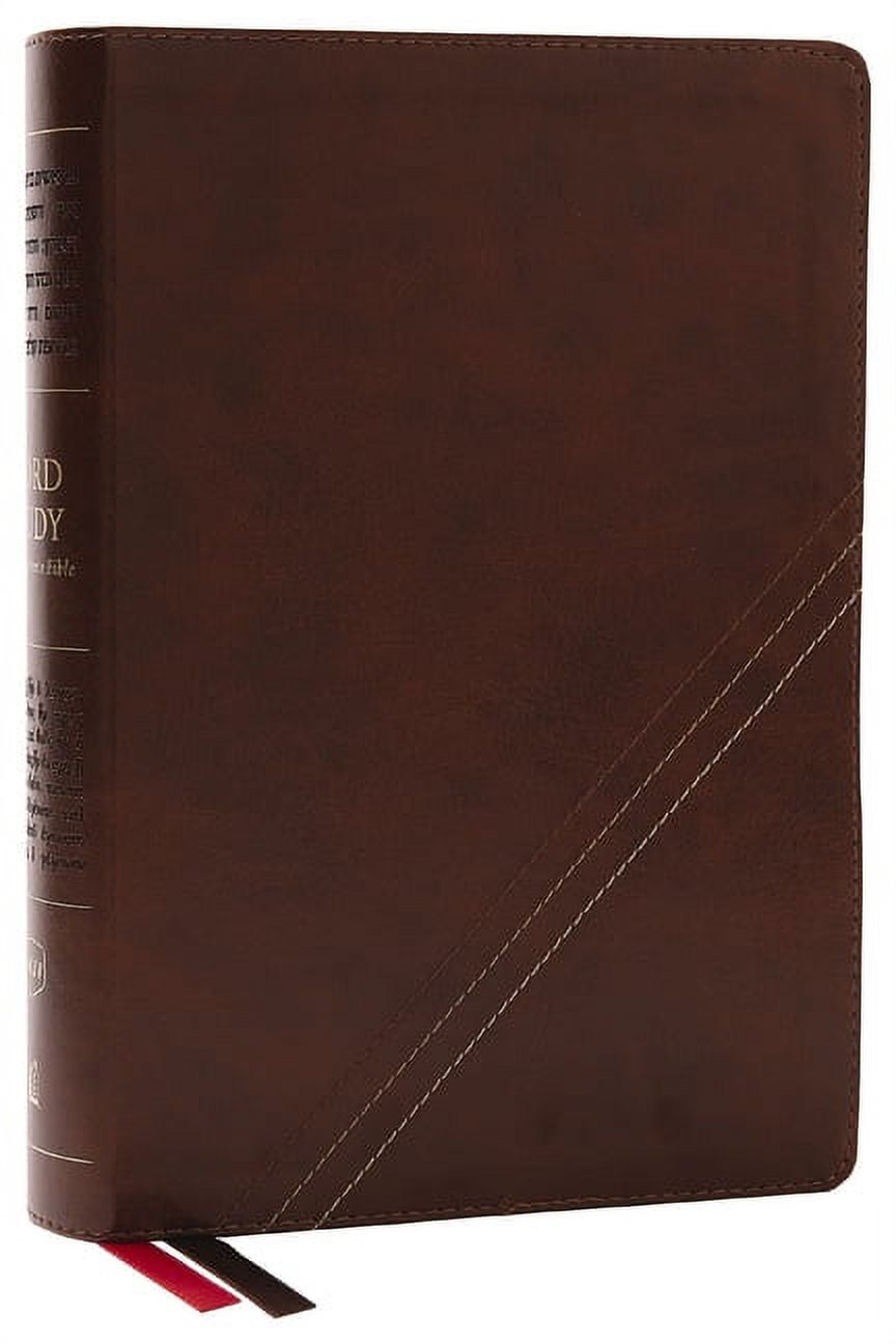Nkjv, Word Study Reference Bible, Leathersoft, Brown, Red Letter, Thumb Indexed, Comfort Print: 2,000 Keywords That Unlo, (Hardcover)