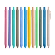 Nkmbld 12 Pack Retractable Gel Pens, 0.5mm Fine Point Smooth Writing Pens for Journaling Note Taking, Ultra Long Lasting and Consistent Ink Flow