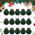 thumbnail image 1 of Nkmbld 15Pcs Christmas Ball Ornaments Set Velvet Christma Tree Balls Hanging Ornaments for Holiday Wreath Party Christma Tree Decor, Green, 1 of 9