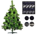 thumbnail image 1 of Nkmbld 16Pcs Shatterproof Christmas Ornaments Velvet Christmas Balls Flocked Christmas Tree Ball Ornaments for Garden, Backyard, Holiday, Party Decorations, Blue, 1 of 8