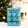 thumbnail image 1 of Nkmbld 24Pcs Christmas Ball Ornaments Set Christmas Ball Set Christmas Tree Window Display Shopping Mall Decoration Pendant, Blue, 1 of 7