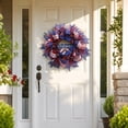 thumbnail image 1 of Nkmbld 250th Anniversary Patriotic Wreath, Red White Blue Hydrangea Flower Wreaths for Memorial Day,Independence Day Wreath for Front Door Wall Window Decor, 1 of 8