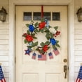 thumbnail image 1 of Nkmbld 250th Year Patriotic Wreath Decorations, Artificial Flower Candle Wreath for Independence Day Festive Party Table Decoration Candlestick Wreath, 1 of 8