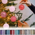 thumbnail image 1 of Nkmbld 25Pcs Shatterproof Christmas Ornaments Christmas Decoration Pendant 6cm Wind Scratch Crack Painted Christmas Tree Pendant, Silver, 1 of 8