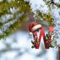 thumbnail image 1 of Nkmbld 26 Letter Ornaments Christmas Tree Decoration Personalized Santa Claus Monogram Initial Letter for Tree Diy Craft Christmas Ornament, 1 of 8