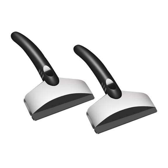 Nkmbld 2PC Portable Snow Shovel for Car, Lightweight Emergency Snow Scraper with Ergonomic Grip, Snow Remover Cleaning Freezer Frost Shovel, Black