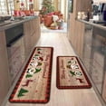 thumbnail image 1 of Nkmbld 2Pcs Christmas Kitchen Rugs and Mats for Floor, Non-Slip Backing Mat Merry Christmas Kitchen Decor Washable Rug Sets with Runner Xmas Decor, 1 of 8