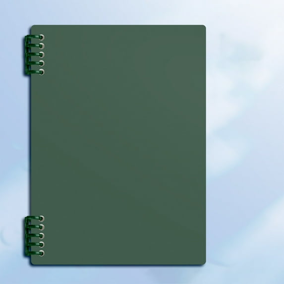 Nkmbld 2Pcs Spiral Notebooks, B5 Thick Plastic Hardcover Coil Notebook for Work, Travel, Bible, and Meeting, Green