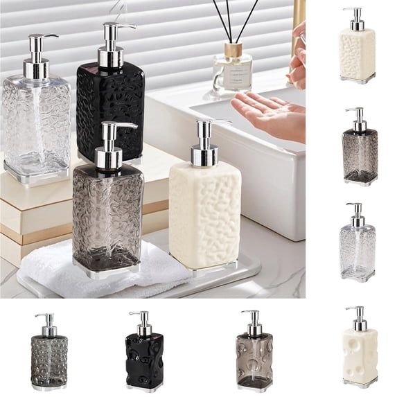 Nkmbld 420ml Durable Hand Soap Dispenser Kitchen Refillable Liquid Dispenser for Soap,Dish Soap, Lotion, Beauty & Care Special Offers, White