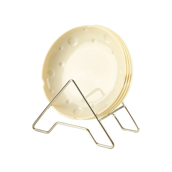 Nkmbld 4PCS Reusable Lightweight Dessert Plates Plastic Serving Trays for Party Dinner Plates Dishwasher Plastic Plates for Fruits, Snack, Pasta, Cake, Dessert, Brown