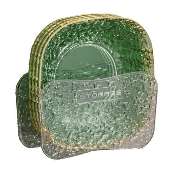 Nkmbld 4Pcs Reusable Lightweight Dessert Plates Front Desk Snack Tray for Party Dinner Plates Dishwasher Plastic Plates for Fruits, Snack, Pasta, Cake, Dessert, Green