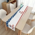 thumbnail image 1 of Nkmbld 4th of July Table Runner, Linen Patriotic Table Decoration Home Kitchen Dining Fireplace Indoor Holiday Farmhouse Decor for Independence Day, 1 of 8