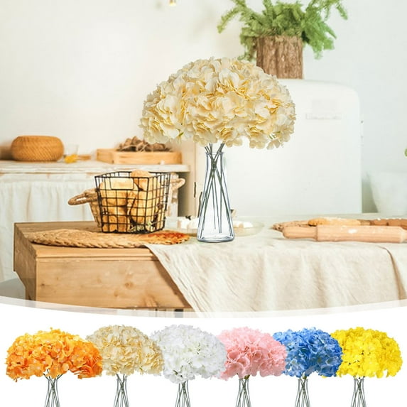 Nkmbld 5Pcs Artificial Flowers Indoor Arrangement Simulation Embroidered Bouquet for Wedding Table Centerpieces Outdoor Garden Yard Pouch Patio Indoor Home Decoration, Yellow