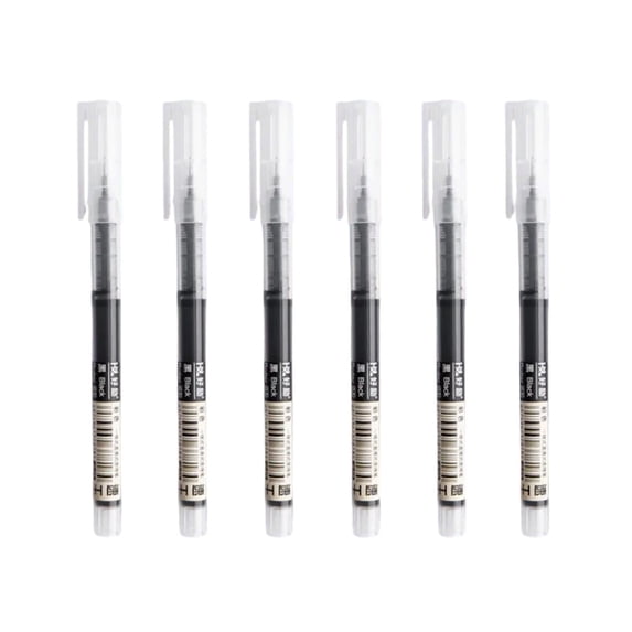 Nkmbld 6 Pack Ballpoint Pen, 0.5mm Fine Point Smooth Writing Pens for Journaling Note Taking, Ultra Long Lasting and Consistent Ink Flow