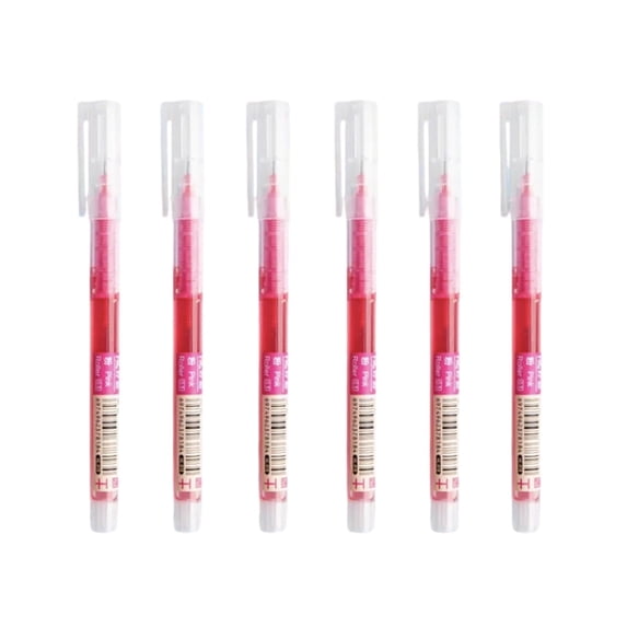 Nkmbld 6 Pack Retractable Gel Pens, 0.5mm Fine Point Smooth Writing Pens for Journaling Note Taking, Ultra Long Lasting and Consistent Ink Flow
