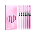 thumbnail image 1 of Nkmbld 6 Pack Retractable Gel Pens, Quick Dry Black Ink Ballpoint Pens, 0.5mm Fine Point Smooth Writing Pens for Exam Journaling and Note Taking, 1 of 8