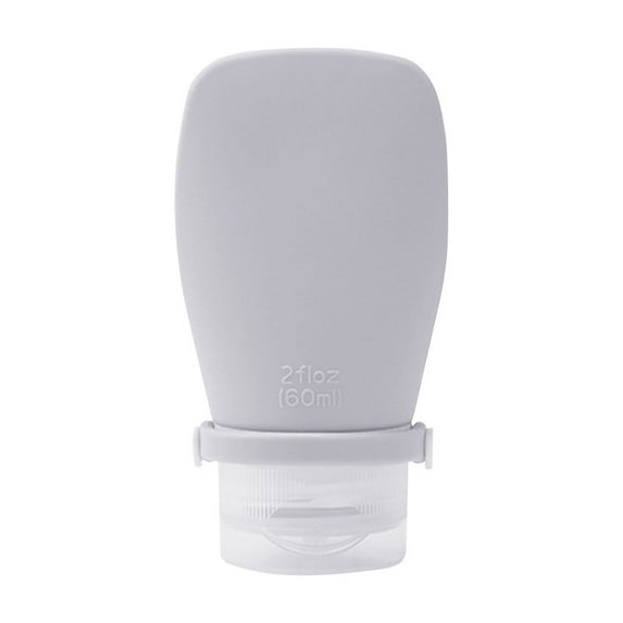 Nkmbld 60ml Refillable Liquid Hand Soap Dispenser Travel Plastic Bottle Set for Hand Soap, Dish Soap, Lotion, Body Wash, Gray