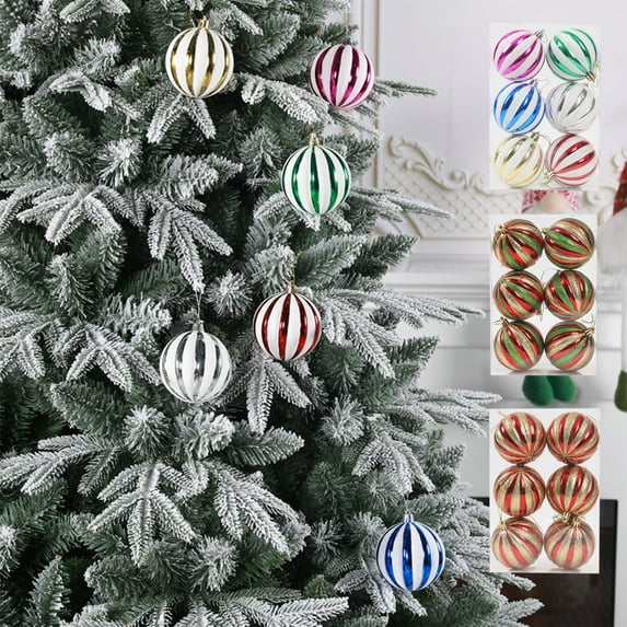 Nkmbld 6Pcs Shatterproof Christmas Ornaments Christmas Hanging Balls Christmas Proof Ornaments for Party Christmas Tree Supplies