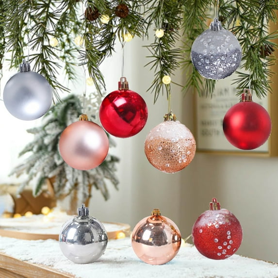 Nkmbld 9Pcs Shatterproof Christmas Balls Ornaments, Indoor Outdoor Shatterproof Christmas Ornaments, Xmars Party Wedding Suppiles, Silver