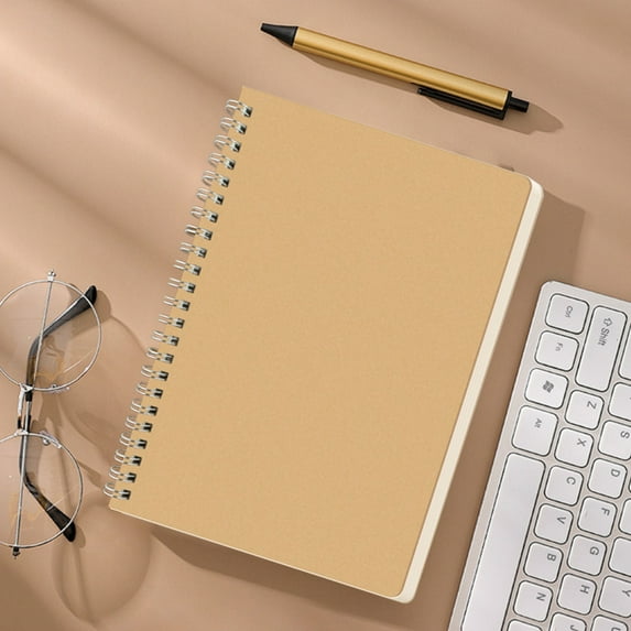 Nkmbld A5 Composition Notebook 120pages Coil Notebook Thickened Spirals Notebook with Simples Style for Work, Travel and Notes, Brown