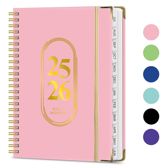 Nkmbld A5 Composition Notebook Elastic Rope Work Sports Coil English Plan Notebook, 100 GSM College Ruled Notebooks for Work, Note Taking, Pink