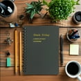 thumbnail image 1 of Nkmbld A6 Notebook for Working, High Value Thick Note Making Notebook Flip Coil Notebook, 100 GSM College Ruled Notebooks for Work, Note Taking, Black, 1 of 7