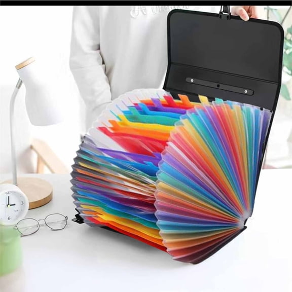 Nkmbld Accordion File Folder, A4 Portable Folder Test Paper Bag Multi Layer Large Capacity Test Paper Storage Bag, Fireproof Expanding File Organizer
