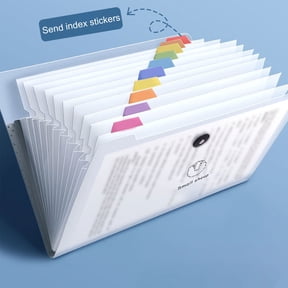 Nkmbld Accordion File Folder Large Capacity A4 File Pouch 12 Layer Accordion Bag Transparent Insert Test Paper Sorting Device Classified Test Paper Storage Bag