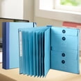 thumbnail image 1 of Nkmbld Accordion File Folder, Large Capacity Expanding File Folder with Multi-Pockets Paper Folder for Letter A4 Files Business Teacher Office, Blue, 1 of 8