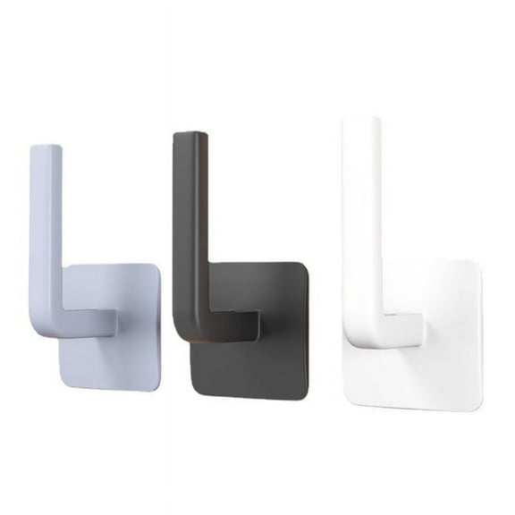 Nkmbld Adhesive Wall Hooks for Hanging, Wall Mounted Hat Storage Hook L-Shaped Multifunctional Strong Adhesive Hook for Bags, Keys, Purse, Clothes, White