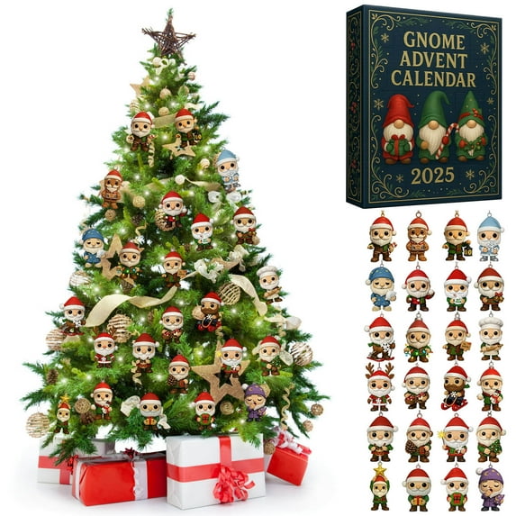 Nkmbld Advent Calendars Gnome Christmas Countdown Calendar, Holiday Family Toy Game Xmas Stocking Stuffers Home Decoration
