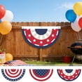 thumbnail image 1 of Nkmbld American Pleated Fan Flag, Patriotic Half Fan Bunting Flag Independence Day Flag Banner for 4th of July Memorial Day Indoor Outdoor Decoration, 1 of 8