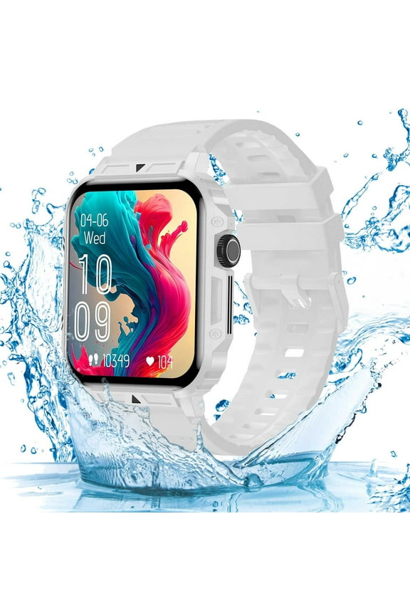 Android Smart Watch Bluetooth Call Offline Payment Watch, Large Screen and Exceptional Extended Battery Life, White